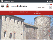 Tablet Screenshot of comune.podenzano.pc.it